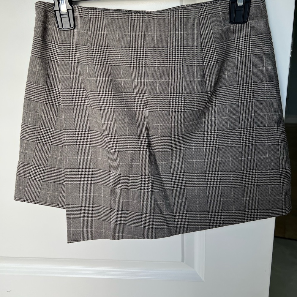 Gianni Bini Black and White Plaid Mini Skirt
